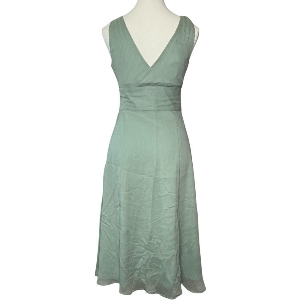▪️|EUC| J. CREW 100% Silk Mint Green Midi Dress - Picture 3 of 8